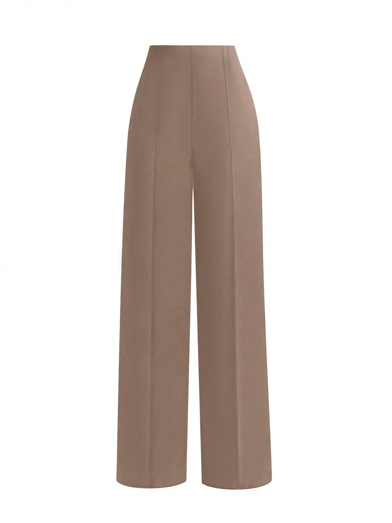 Women's High-Waisted Wide Leg Suit Pants, Elastic Smooth Fabric, Fall Winter Commute, Office Business Wear, Casual Outdoor