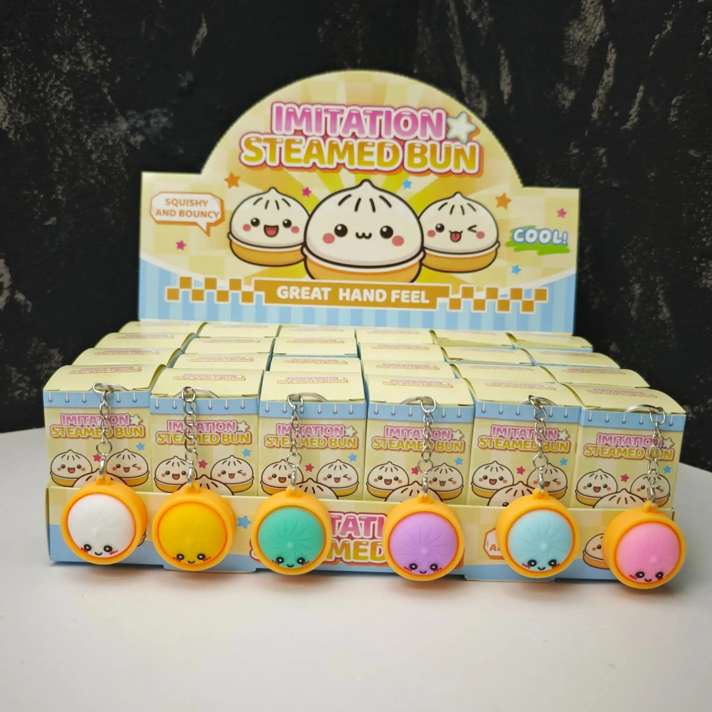 24 Mini Baozi Keychains, School Prize Gifts, Fun Collectible Accessories, Daily Use Keychain Decorations, Unique Souvenirs