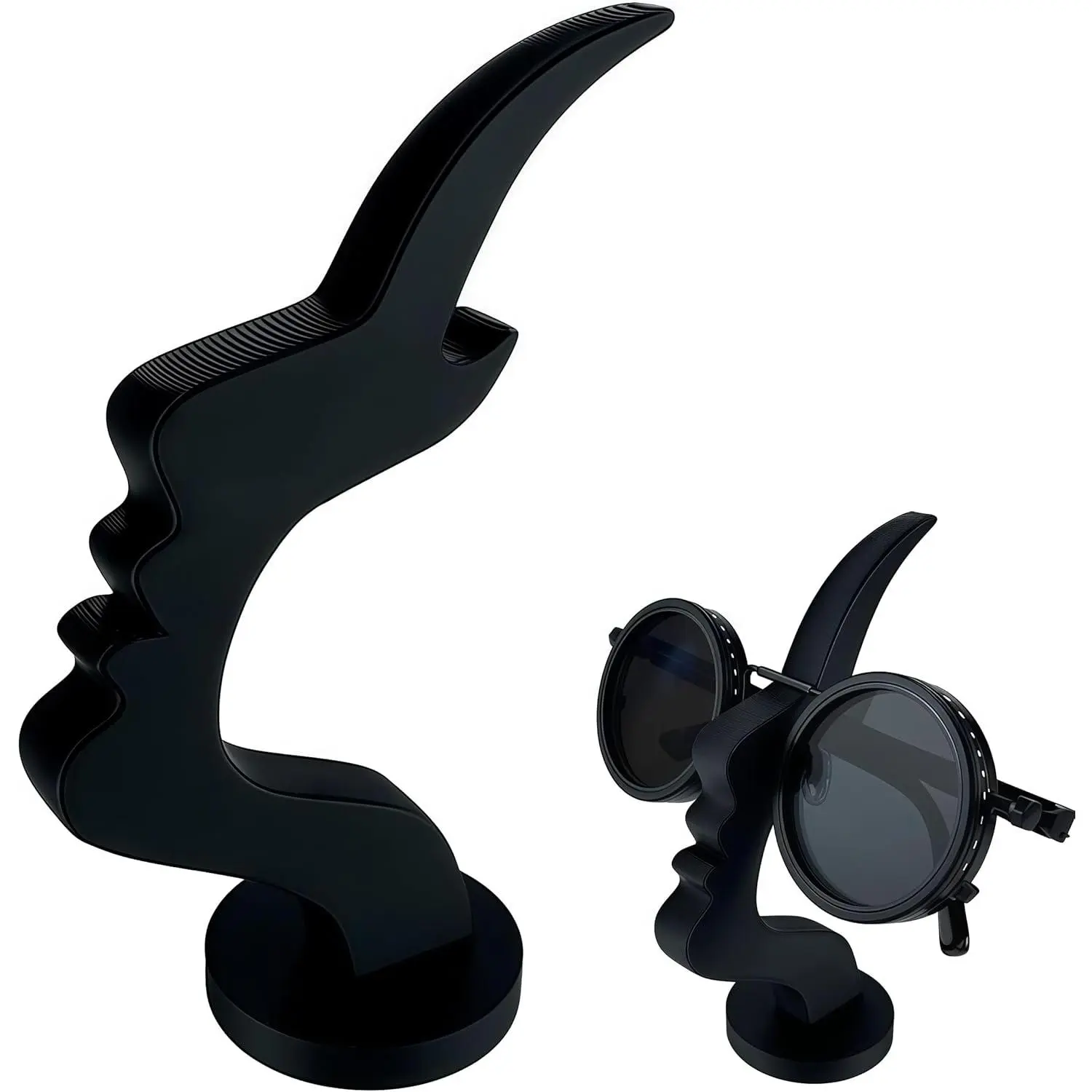 Abstract Human Face Eyeglass Holder Stand, Modern Minimalist Sunglasses Display Organizer, Aesthetic Desk Decor for Home Office Nightstand, Unique Gift for Eyewear Lovers