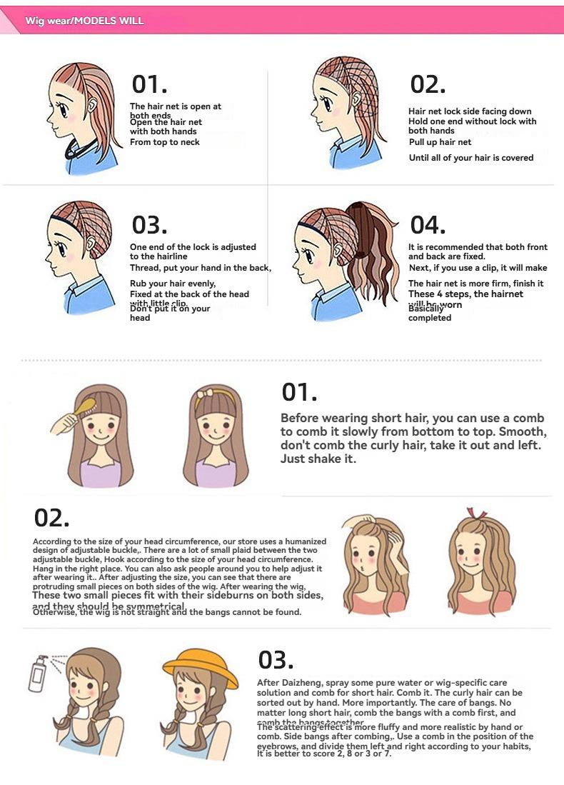 Small curly tube long curly wig, pre-fashion lace small curly wig