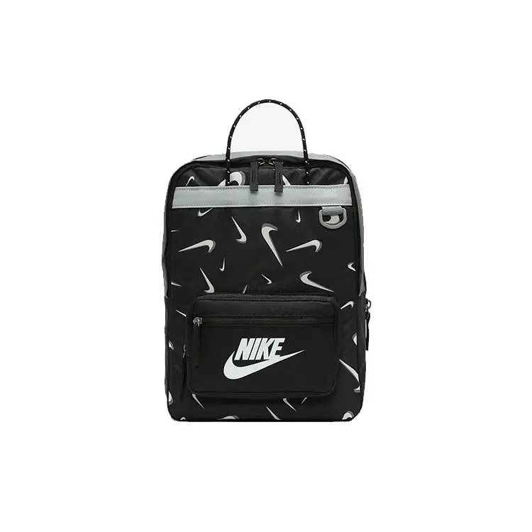 Nike Tanjun 3D Logo Printed Polyester Backpack for Men, Casual Style in Black