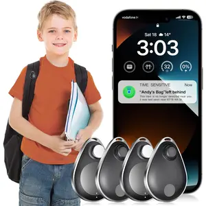 lulaven GPS Tracker for Kids 4 Pack, Magnetic Unlocker Tool, Hidden Anti-Removal Pin Tag, Works with Apple Find My (iOS only), No Monthly Fee, Tracking Device for Children Elderly Pets Backpackgift