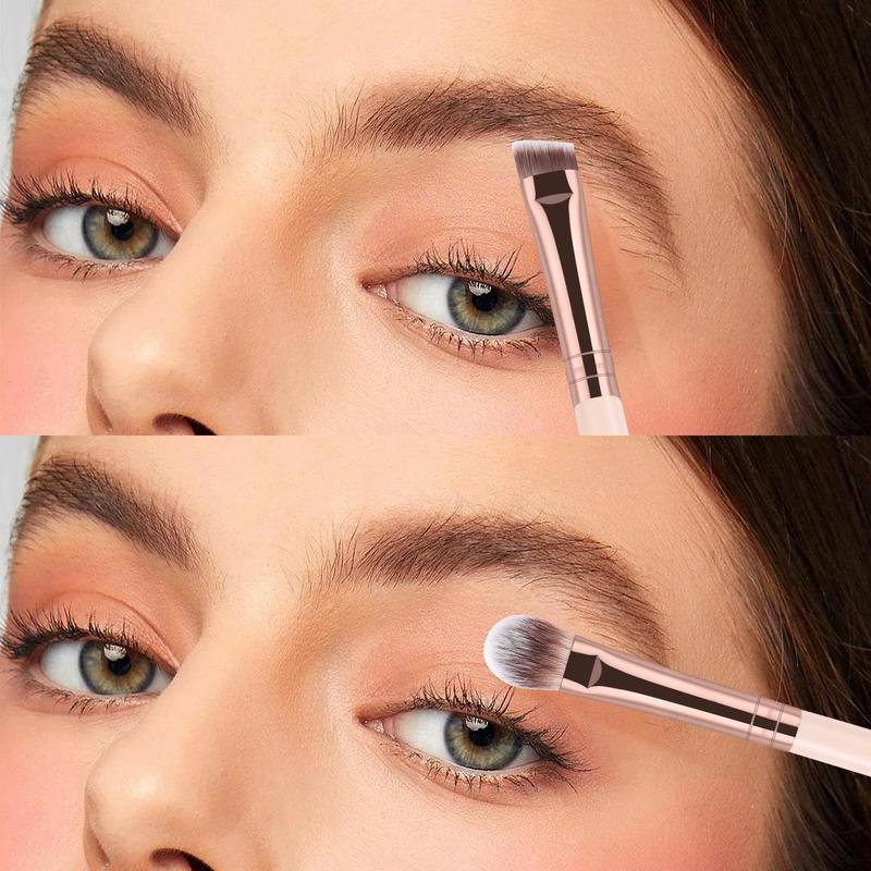 MAANGE 5pcs Professional Dual-Ended Eye Makeup Brush Set, Makeup Brush Kit,Eyeshadow Brush Eyeliner Brush Eyebrow Brush Detail Brush,Precision Cosmetic Brushes for Flawless Eye Makeup,Perfect for Beginners and Professionals,At Home Or On-The-Go