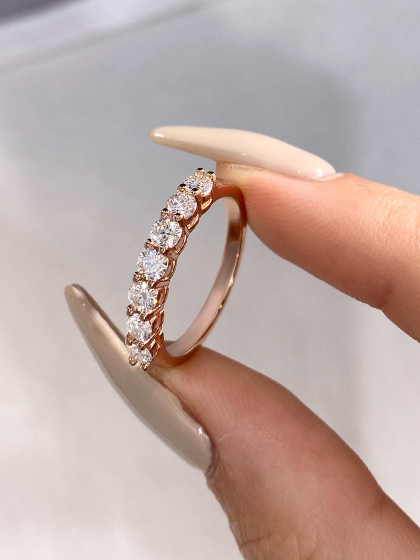 S925 Sterling Silver Synthetic Moissanite Ring, Trendy All-match, Exquisite, Pave & Elegant Engagement Ring for Women, Eternal Promise Wedding Engagement Ring, Fine Jewelry Anniversary Gift