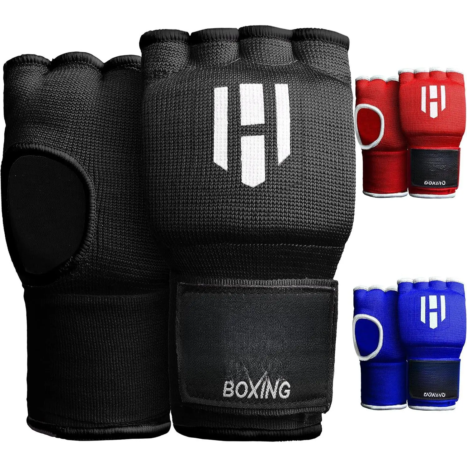 Padded Inner Gloves  Gel Elastic Hand Wraps for Boxing Gloves Quick Wraps Men & Women Kickboxing Muay Thai MMA  Fist Knuckle Wrist Wrap Protector Handwraps (Pair)