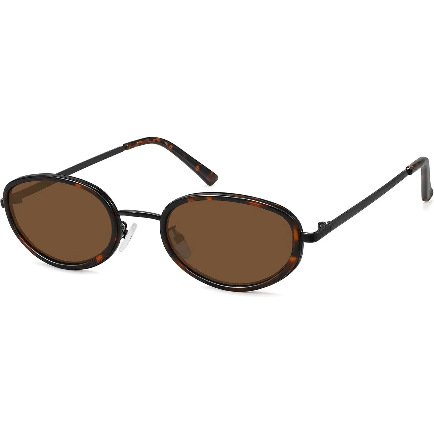 Oval Sunglasses for Small Faces Metal Frame,UV Protection,Retro Design,Women Men Fashion Eyewear for Daily/Outdoor Use