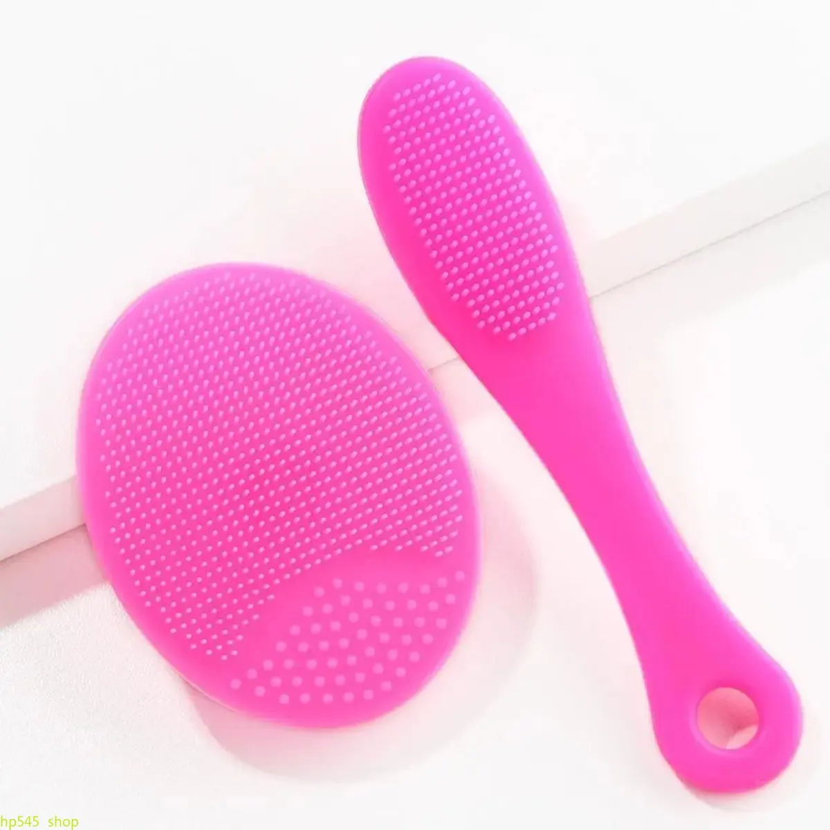 2-Count Soft Silicone Facial Cleansing Brush Set - Sensitive, Durable Exfoliating Face Care Products, Gentle Skin Scrubber, Portable Professional Skincare Tool Kit for Daily Home Deep Cleansing, Travel Use, Travel Size, Deep Cleanse, Vibrant, Two Pieces