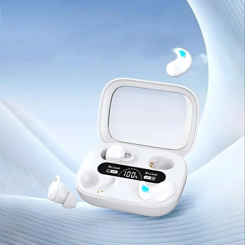 Wireless Bluetooth-compatible Earbuds, Ultra Small Invisible Earplugs, Waterproof Headphones with Microphone, Sleep Sports Earphone Set, 2 Pairs