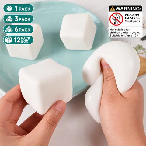 Plastic Moldable Slow-Return Toy, Creative Simulation Bean Curd, Compression Toy, Stress Relief Squishy, Birthday Gift, Christmas Party Favors, Squishy Toys