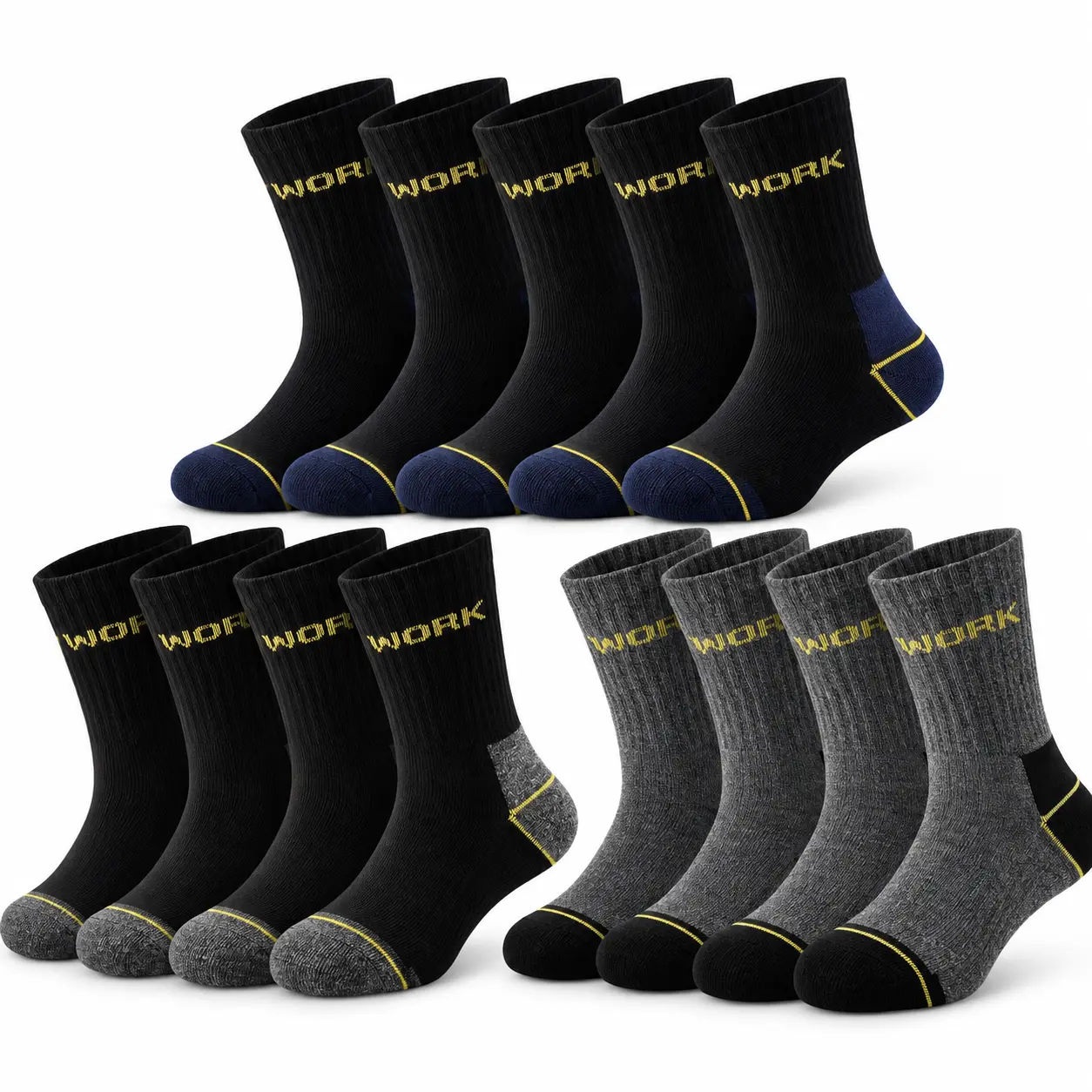 6/12 Pairs Mid-Season Socks, Moisture-Wicking Odor-Proof Warm Socks for Outdoor Sports, Daily Wear