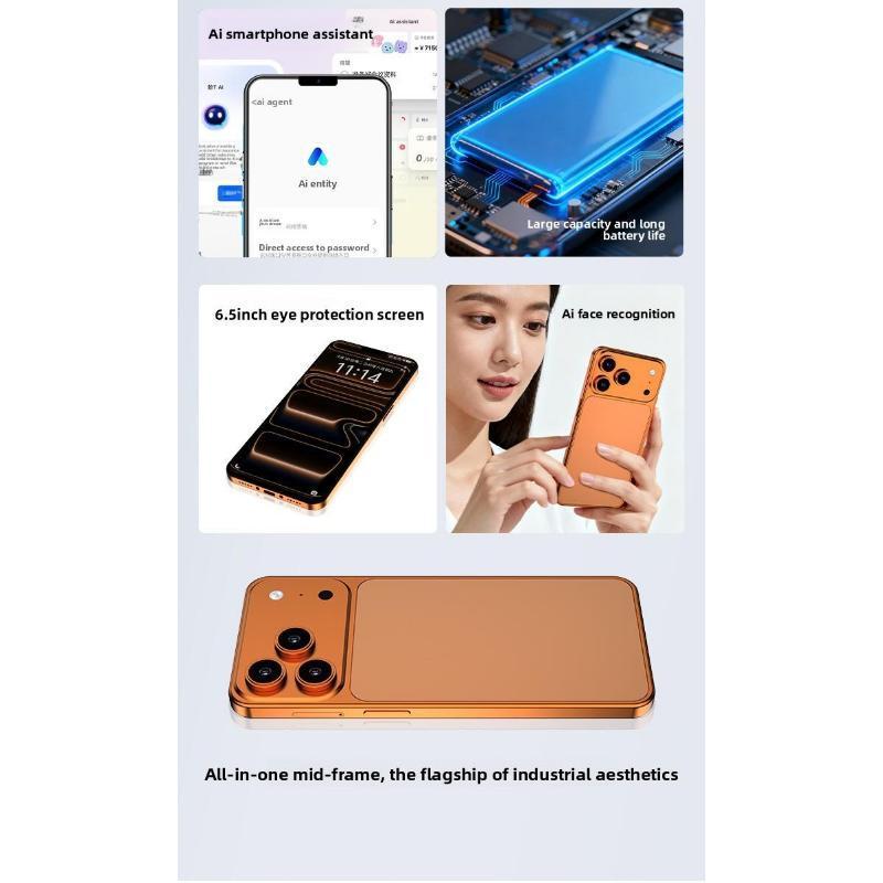 2026 New Android15 I17 PRO MAX Smartphone: 7.3-Inch Display, 12GB RAM + 512GB ROM, Dual Rear 108MP + 78MP Cameras, 8000mAh Long-Lasting Battery with Fast Charging, Unlocked 5G, Facial Recognition Unlock & OTG Function