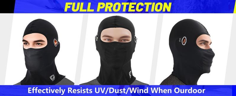 Balaclavas Face Mask with Glasses Holes for Men Women, Shiesty Masks, Summer Cooling Neck Gaiter Ice Silk UV Protection Lightweight for Motorcycle Cycling Ski Work