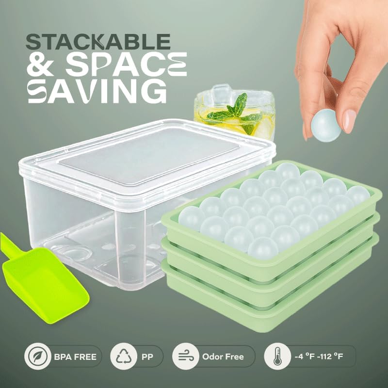 Durable Round Cute Ice Ball Mold  Stackable Plastic Ice Maker for  & Water Bottles   Ice Mold for Perfectly Cool Ice Drinks!