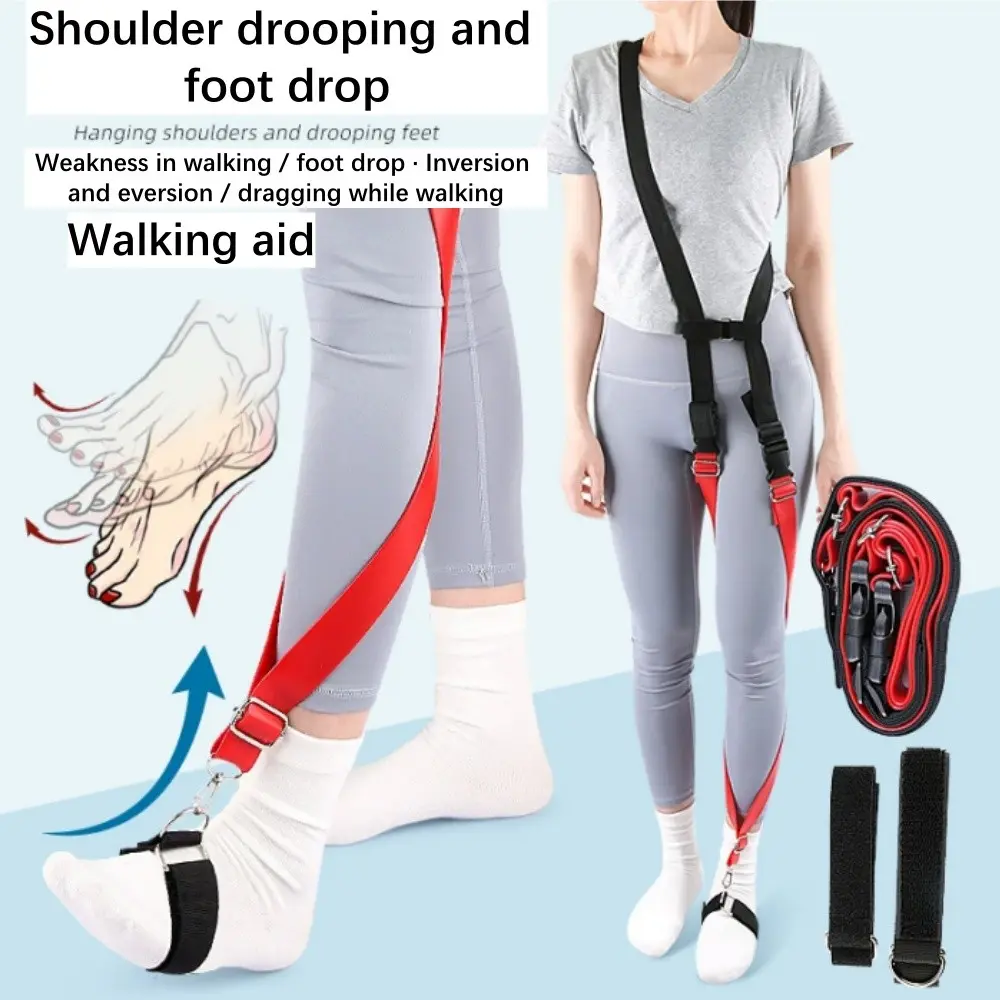 New Shoulder Strap Foot Drop Support Trainer, Inversion Walking Aid, Anti-Flap Foot Bottom, Hemiplegia Assistance Device