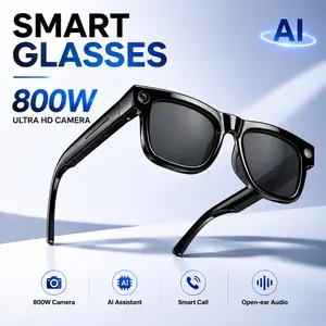 New Smart Ai Glasses with 8mp Camera, Supports Video Recording, Multilingual Translation, Music Playback, Phone Calls, Fashionable and Practical