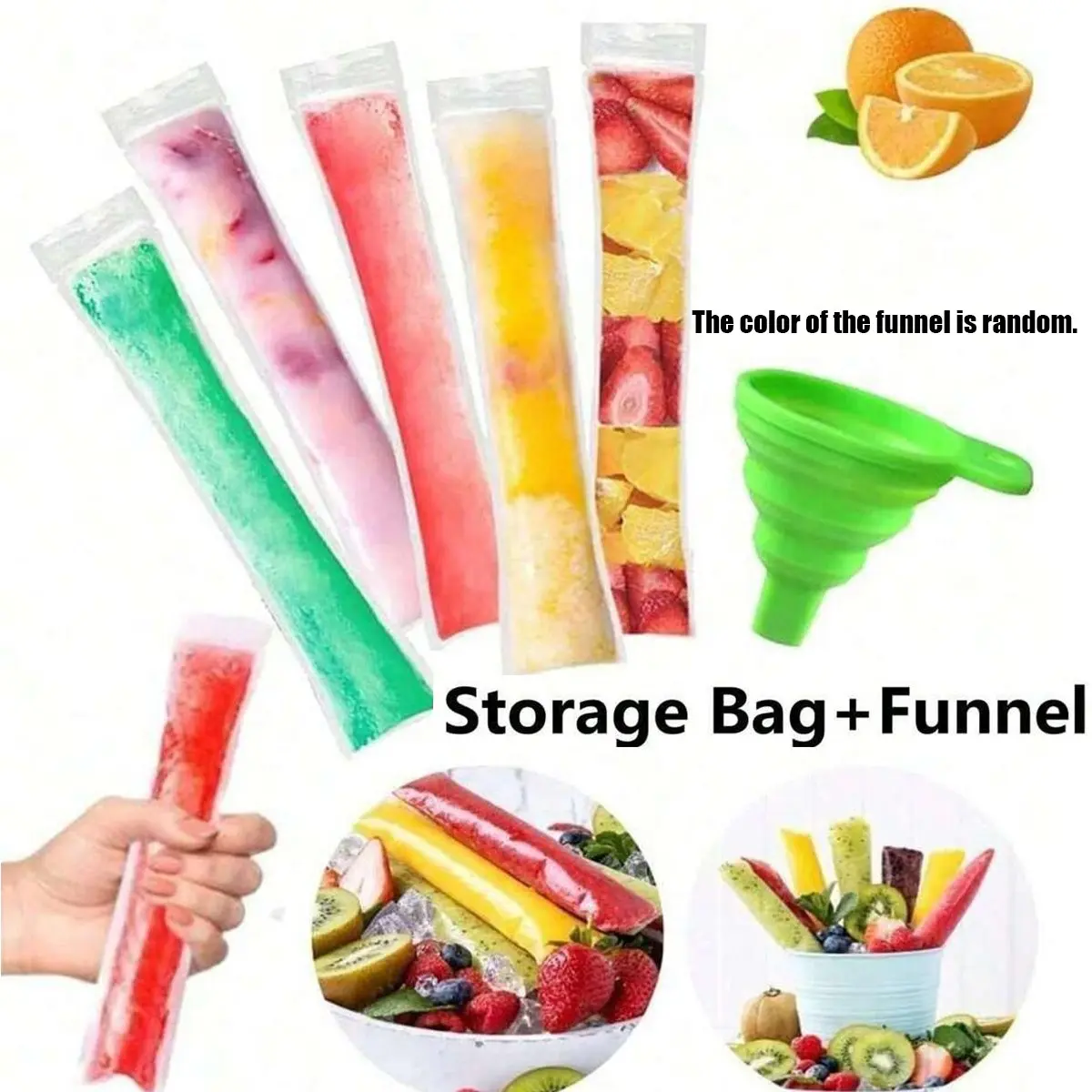Transparent Ice Pop Bag, Candy Pudding Mold, Homemade Popsicle Molds, Clear Ice Mold, DIY Ice Pop System, Leak-Proof, Freezer-Friendly, Juice, Soda, Fruit Freeze, Summer Ice Storage Box, Kitchen, Kitchenware, Kitchen Gadgets