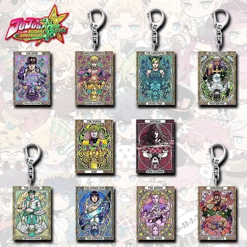 Inkhausstore-Inkvaultarchive JJBA Tarot Card Acrylic Keychain Anime Bag Pendant Charm Gift