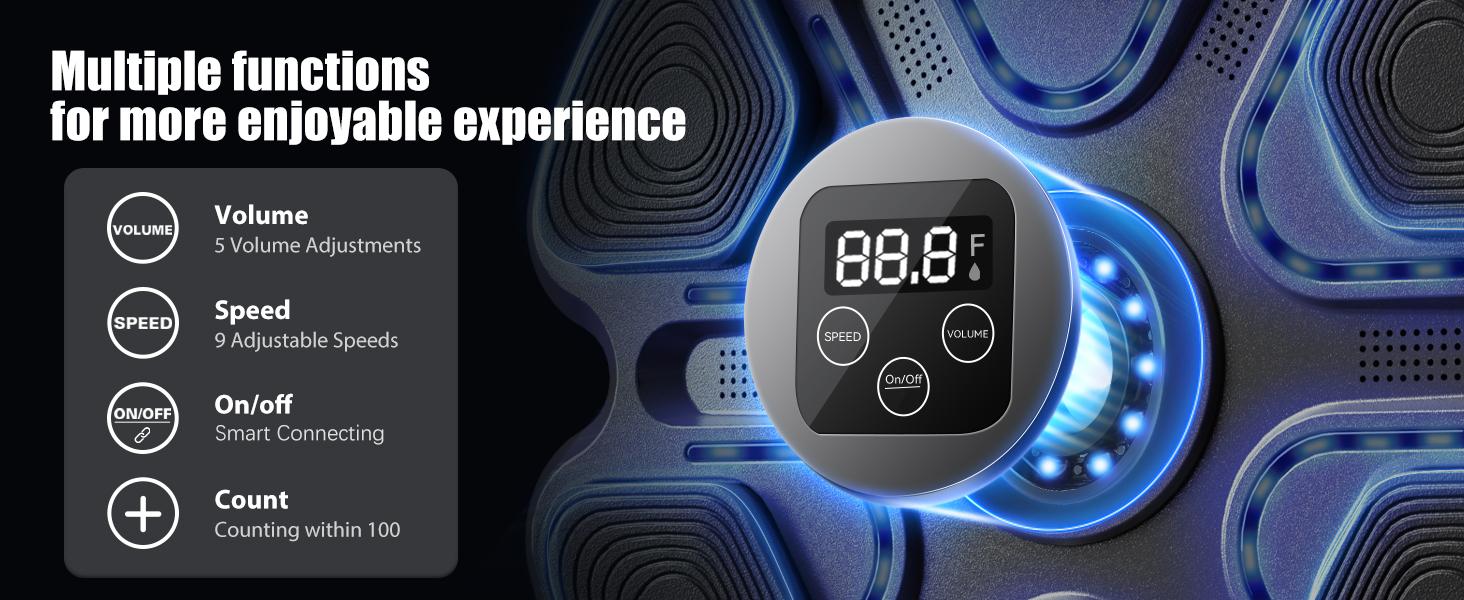 Music Boxing Machine, Boxing Machine Wall Mounted Music with Gloves, Electronic Boxing Target for Adults, Smart Boxing Training Equipment, Boxing Machine for Home and Gym