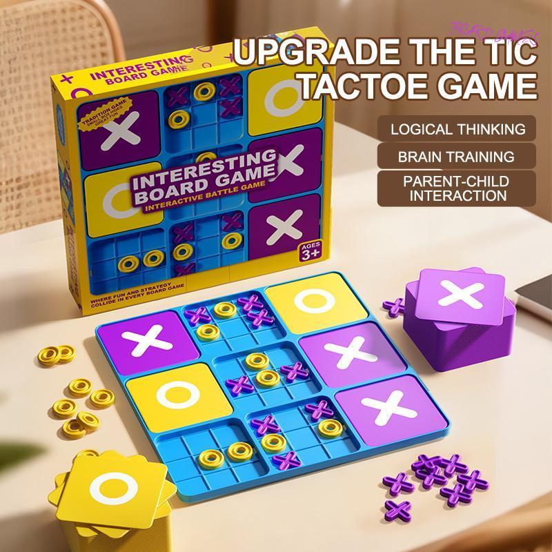 Color Tic-Tac-Toe Board – Ultimate 2-Player Educational Toy | Brain-Boosting Hand-Eye Coordination | Parent-Child Family Game Night | Portable Gift for Christmas, Easter & Back-to-School
