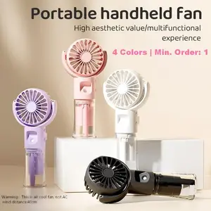 Handheld Spray Fan with Water Tank, 4-Speed USB Rechargeable Misting Fan, Portable & Foldable Personal Water replenishing fan for Hot Weather