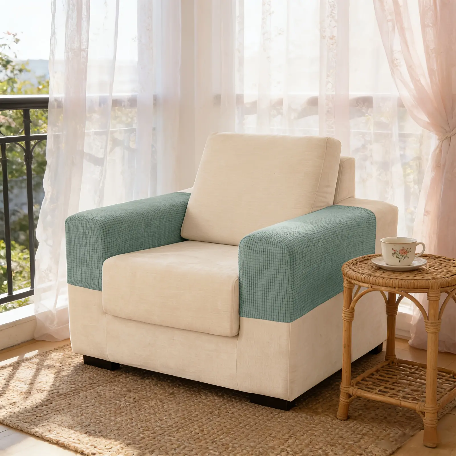 2pcs Elastic Armrest Covers, Suitable for Chair and Sofa Armrest Protection, Resistant to Deformation, Pet-Friendly, Machine Washable, Skin-Friendly Fabric Protector