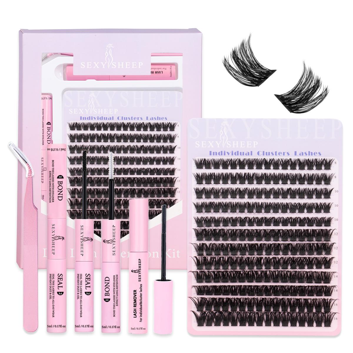 Mixed Length False Eyelashes Kit, 1 Set Natural-Look Eyelash Extensions, DIY Lash Kit, Eye Makeup Accessories for Women & Girls, Cosmetic #GLOBAL PICKS