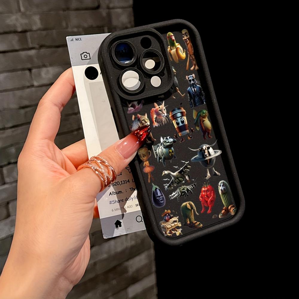 Phone Case: Fun Popular Quirky Animal Creative Personality Phone Case for iPhone 17 E Air Pro ProMax iPhone16 15 14 Plus 13 12 Mini 11 X XS XR Shockproof Soft TPU Back Cover