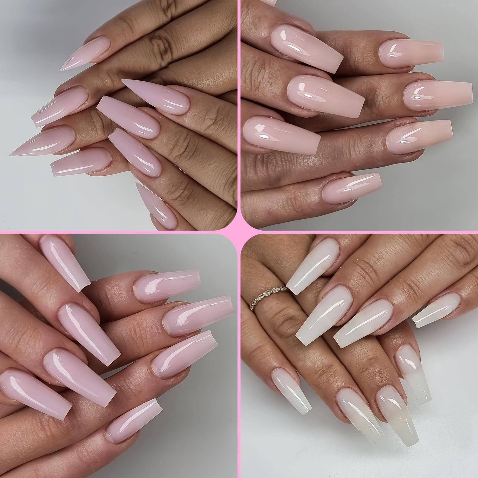 Poly Extension Gel Nail Kit with Lamp, 8 Colors Poly Extension Gel Nail Kit with Base Top Coat, Manicure Salon French Nail Art DIY Kit for Home and Salon, Christmas Gift, Polygel Nail Kit, Poly Gel Nail Kit Complete