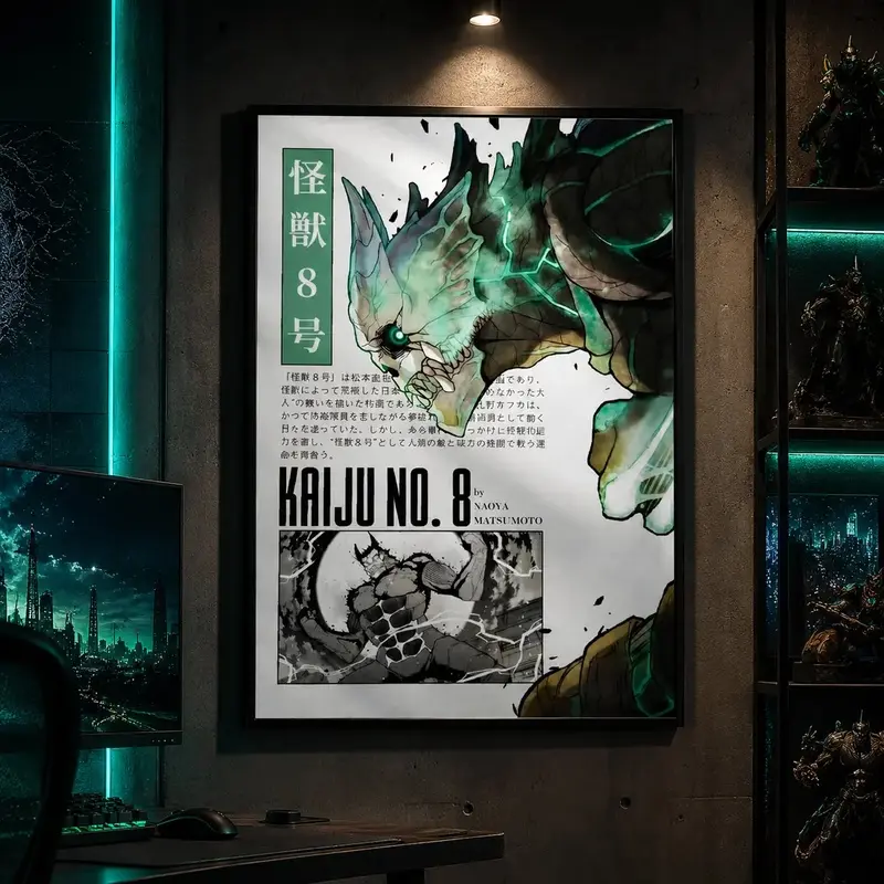 Kaiju No.8 Kafka Hibino Wall Art, Japanese Manga Anime Poster, Seinen Anime Print, Otaku Gaming Room Decor, Anime Bedroom Wall Art, Collector Wall Decor, Manga Fan Gift, Japanese Anime Artwork, Office Decor