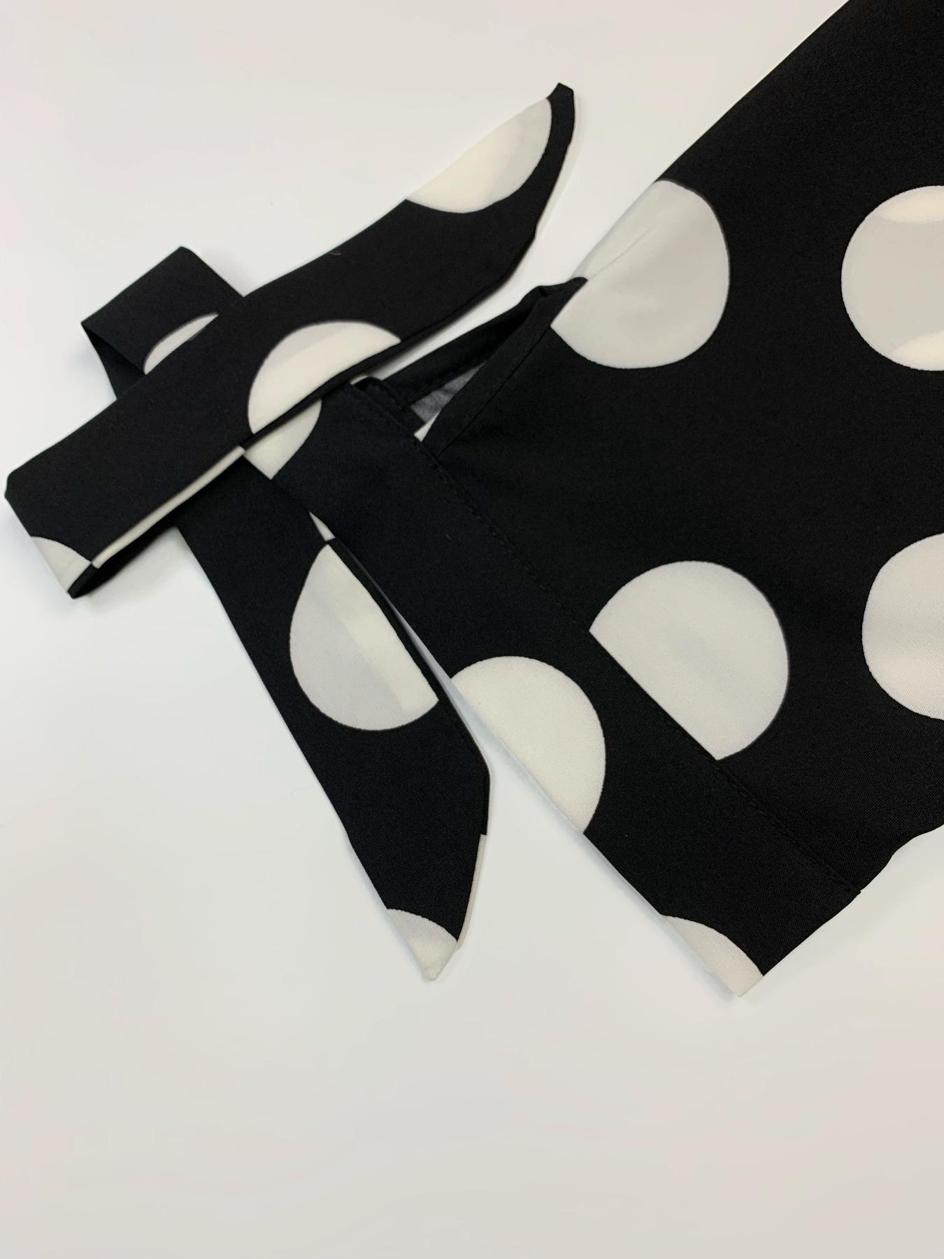 Plus Size Polka Dot Print Belted Button Front Shirt Dress, Elegant 3/4 Sleeve Tie Front High Waist Long Dress for Vacation Holiday Party, Women's Clothes for Summer