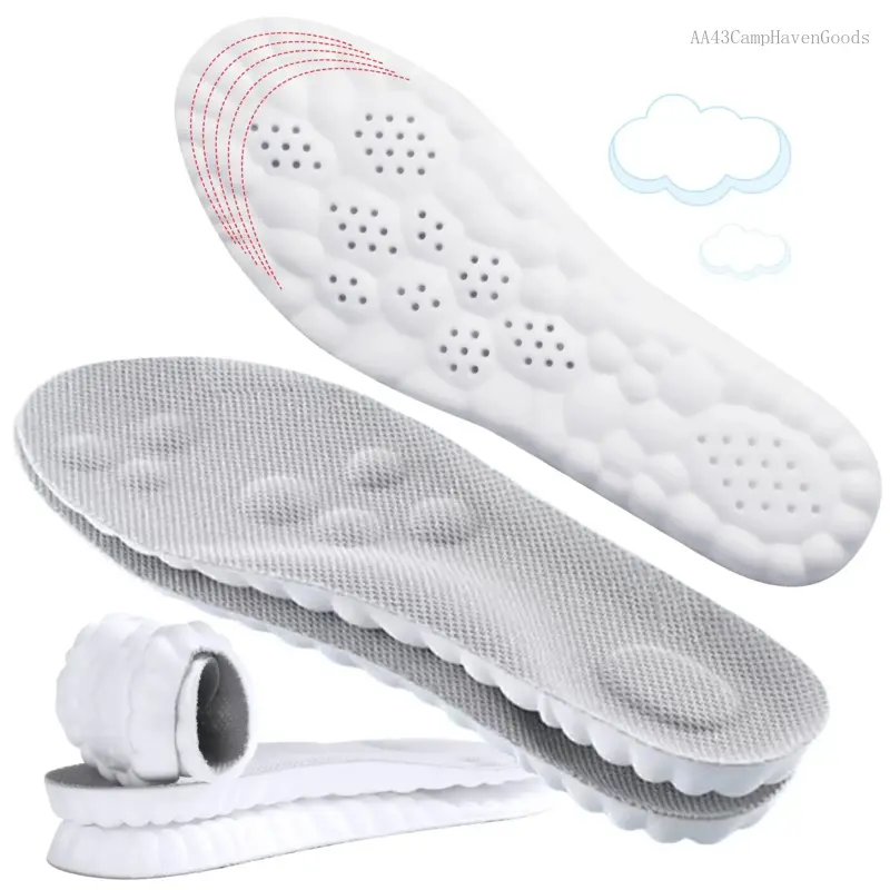 Soles for Men, Insoles for Men, 4D Cloud Soles, Cuttable, Anti Fatigue, Shock Absorption, Foot Pain ReliefAA43CampHavenGoods