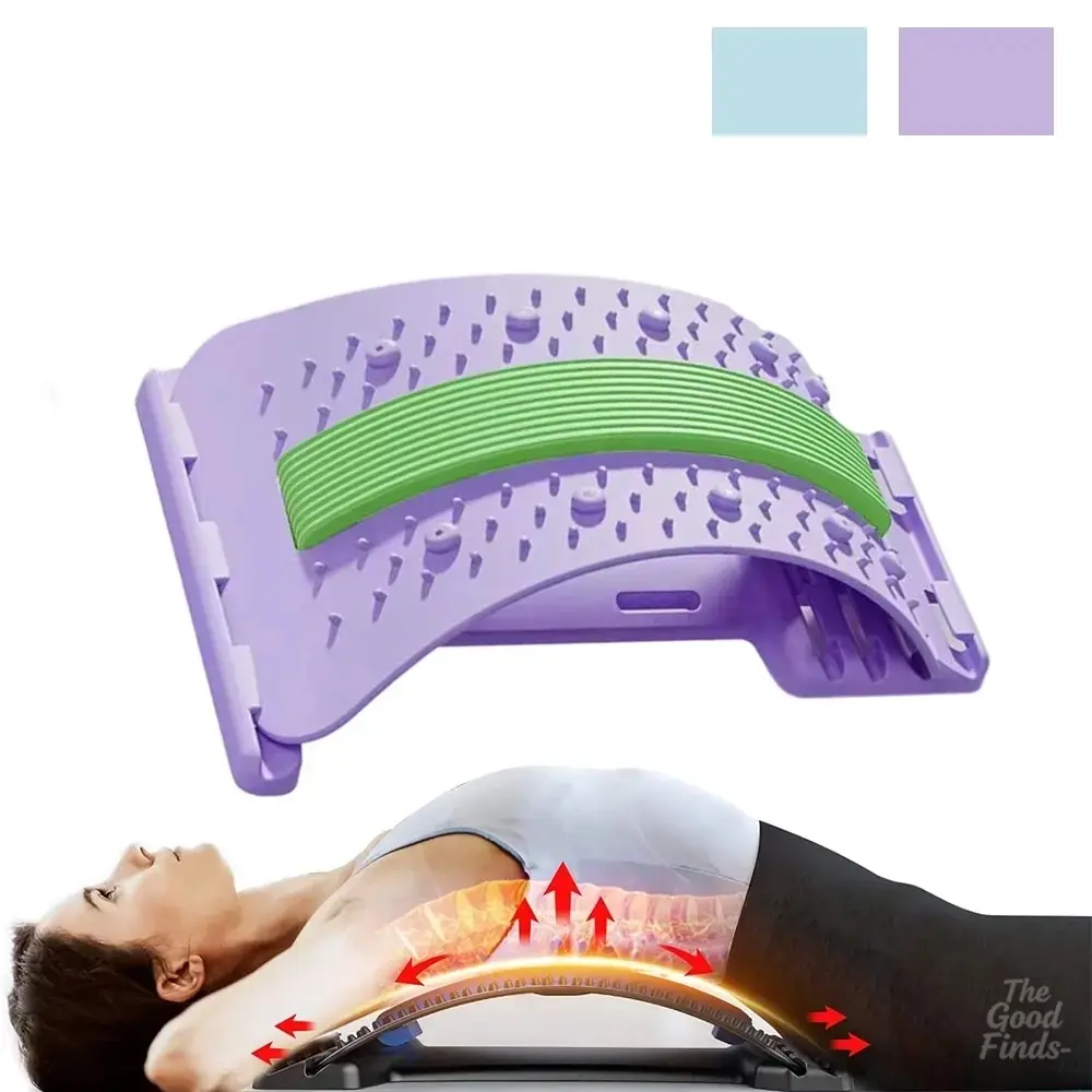 Adjustable Lumbar Support Board, 3-Level Spinal Decompression Device, Lower Back Pain Relief, Relaxation Aid for Home Use