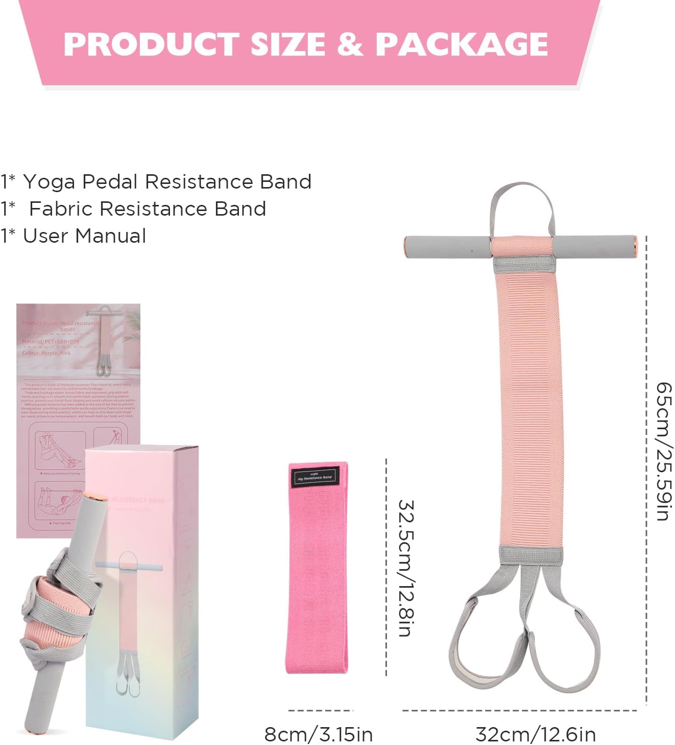 Fitness Resistance Band with Handles & Non-Slip Pedal, 150lb Fabric Exercise Bands, Yoga Starter Sets Sit Up Pull Rope for Full Body Strength Training, Stretch Band Workout Equipment Fitness Resistance Band with Handles & Non-Slip Pedal, 150lb Fabric Exercise Bands, Yoga Starter Sets Sit Up Pull Rope for Full Body Strength Training, Stretch Band Workout Equipment