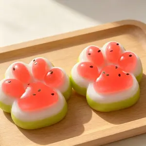 1/2-pcs Watermelon Cat Paw Stress Relief Toy, Super Soft and Sticky, Perfect Gift for Graduation, Birthdays, Father's Day, Mother's Day,cat paw,cat logic,cat freeze,female stress relief toys,fidget stress toy,fidget toy,squishy handheld stress toy,toy
