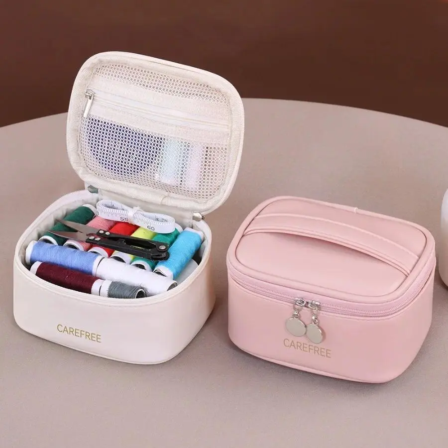 PU Square Lipstick Powder Makeup Storage Bag Portable Mini Sanitary Napkin Sewing Jewelry Finishing Bag Essential For Travel