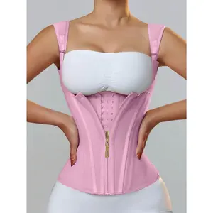 NBGRLVS Women's Compression Corset Shapewear - Tummy-Smoothing Vest, Adjustable Strap Faja Waist Shaper Tank Top for Workout