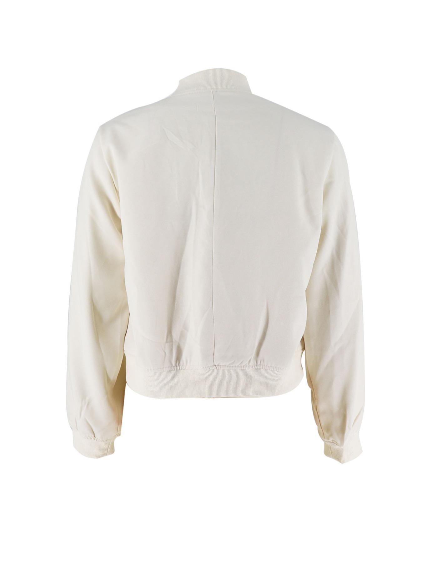 Women's Plain Flap Pocket Crop Bomber Jacket, Casual Long Sleeve Button Front Varsity Jacket, Ladies Outerwear Coats for Daily Wear