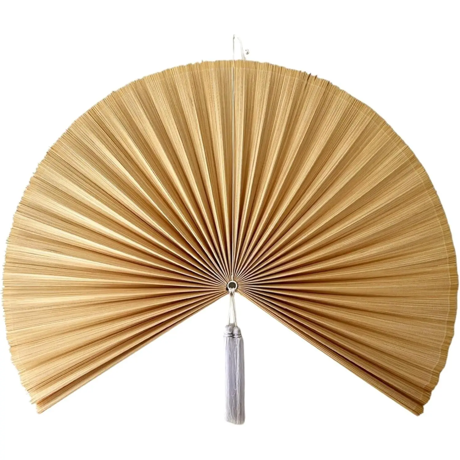 Bamboo-Synthetic Decorative Folding Fan, Japanese-Chinese Boho Wall Decor, Hanging Headboard for Over Bed Decorations