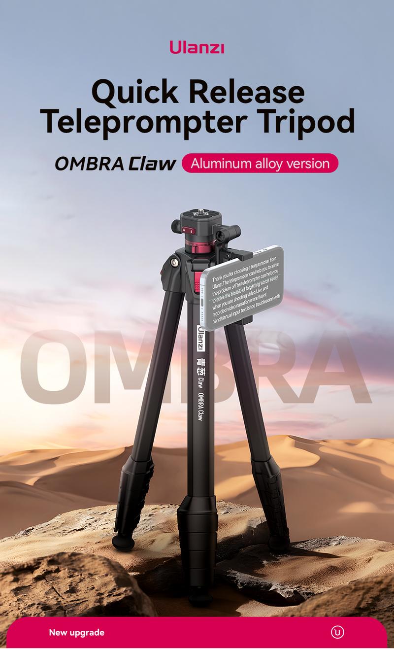 ULANZI Ombra Lightweight Travel Tripod, 59" Professional 5 Section Aluminum Camera Tripod with Claw Super Quick Release Design, for Canon Nikon Sony Cameras DSLR iPhone, Max Load 17lb
