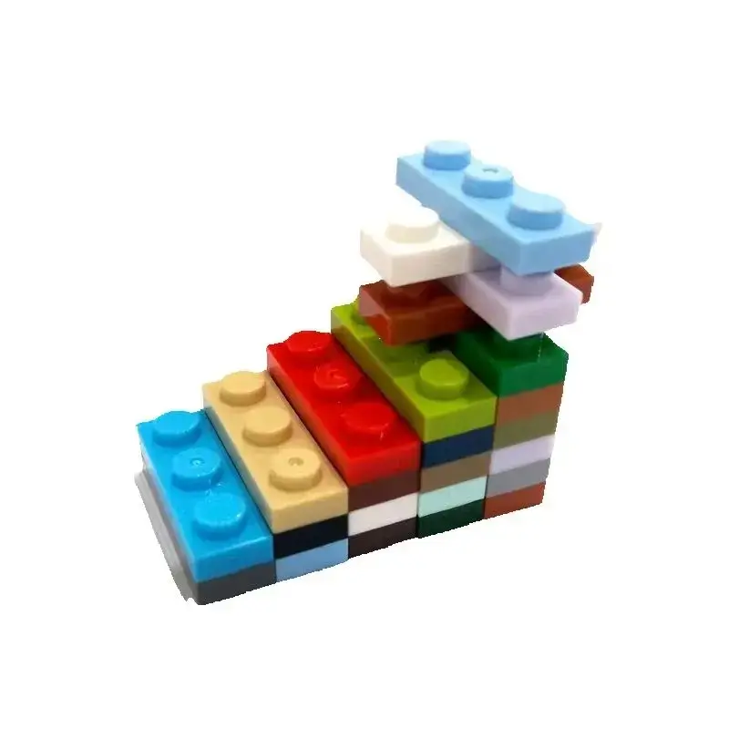 Unisex Plastic MOC Building Bricks Plates, 200pcs/Lot 1x3 Technical Plates Compatible With 3623, DIY Children's Toy Building Block Particles