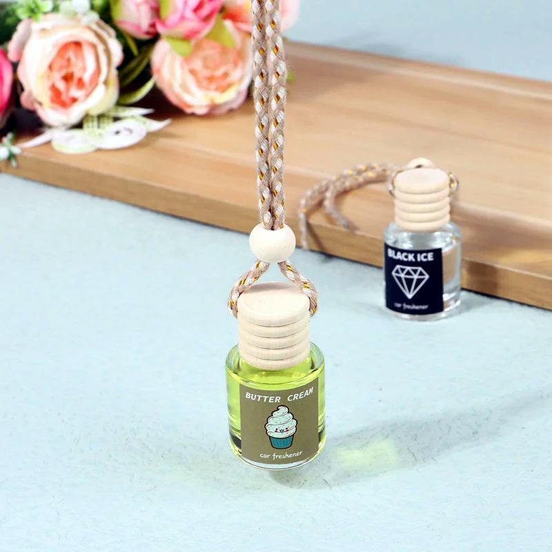 Car Aromatherapy Glass Bottle Pendant, Car Scents, 2 Counts Aromatherapy Rearview Mirror Perfume Pendant, Car Air Freshener Diffuser, Car Interior Accessories