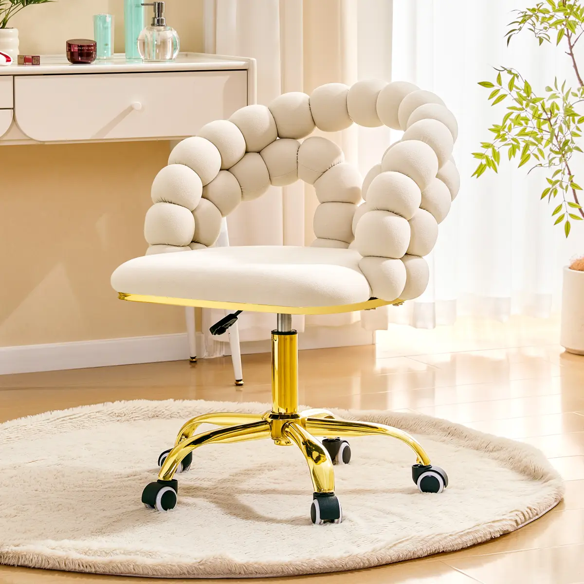 Beige + Gold + Set of 1