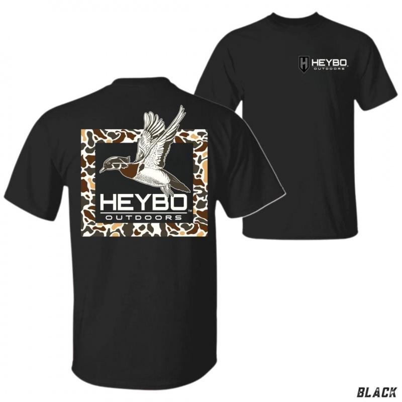 Heybo Outdoors T-Shirt - Flying Duck & Camo Graphic - Unisex, soft, Relaxed Fit, Short Sleeve, Machine Washable - Menswear, Streetwear, Vacation Outfits Heybo Outdoors T-Shirt - Flying Duck & Camo Graphic - Unisex, soft, Relaxed Fit, Short Sleeve, Machine Washable - Menswear, Streetwear, Vacation Outfits
