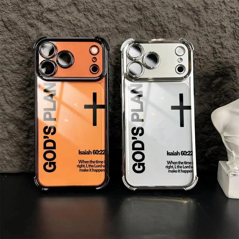 Metallic Phone Shell - Protective Casing for iPhone 11,12,13,14,15,16,17 Plus Pro Max - Mobile Phone Accessories (Gift Option) A17