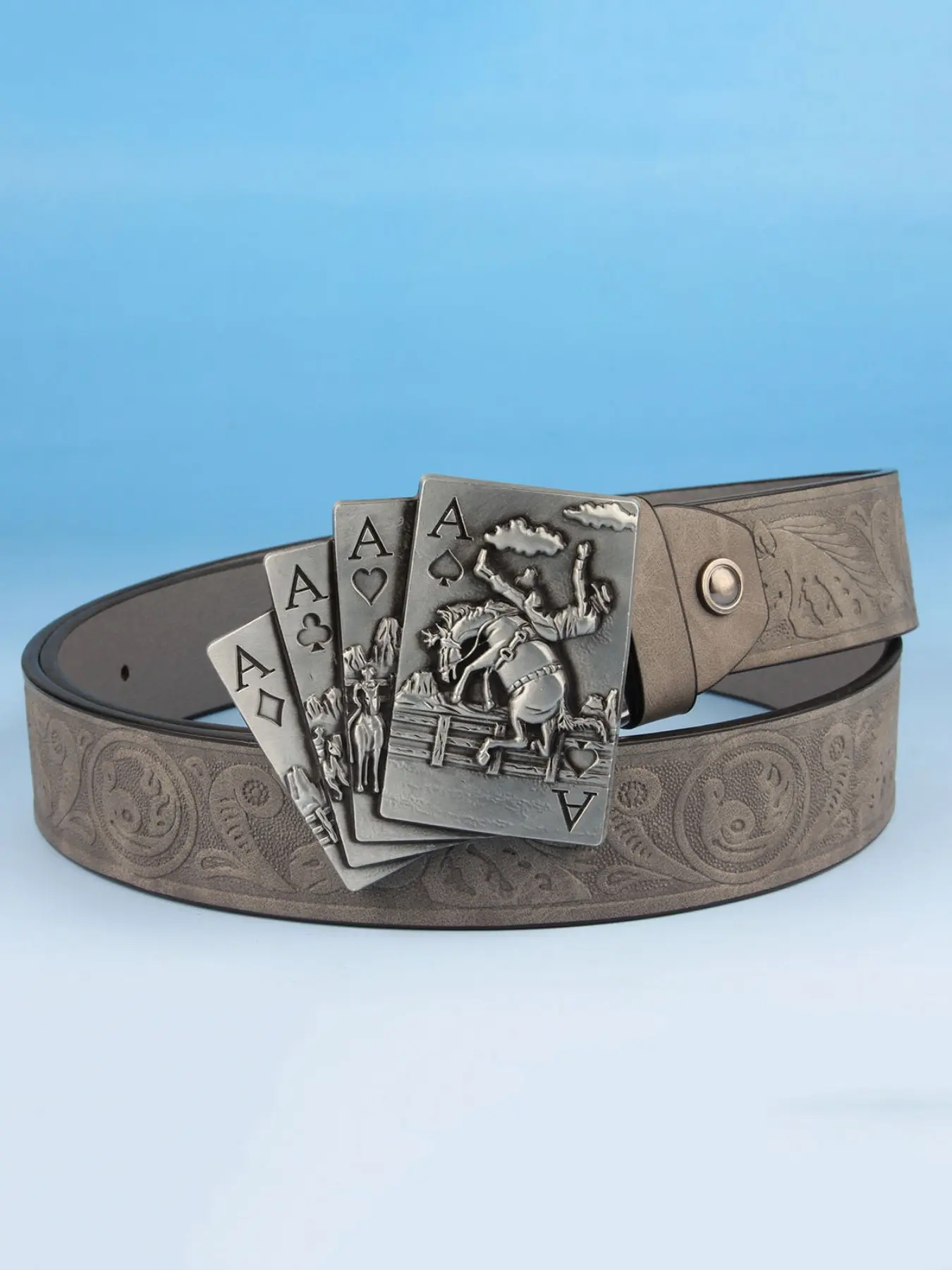 Vintage Style Wide Belt with Large Buckle, Fashionable Retro Waistband, Costume Waist Belt, Trendy Accessory for Men and Women, Perfect for Daily Wear, Dress Belts