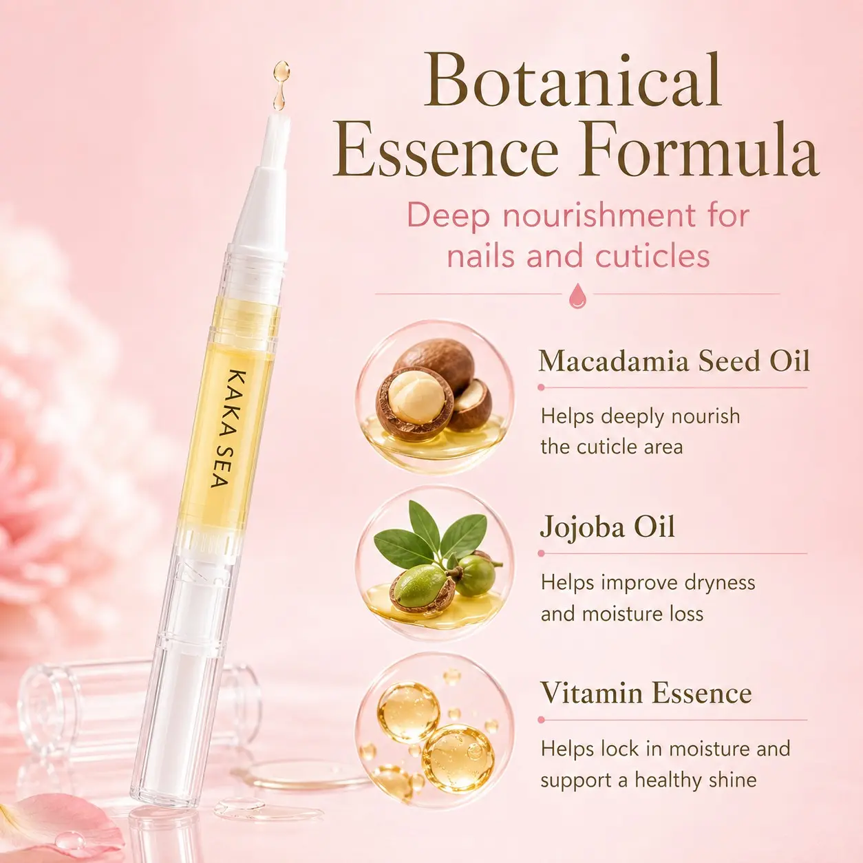 Lemon Scented Nail Essence Cuticle Oil, Plant Extract Formula, Gentle Nail Care, Essential Daily Manicure Treatment