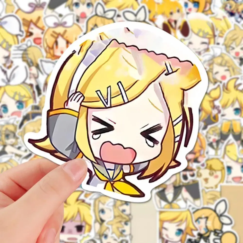 94Pcs/set 2024 Anime Hatsune Miku Kagamine Rin Len kawaii Figure Waterproof sticker model toys DIY Hand account stickers gifts