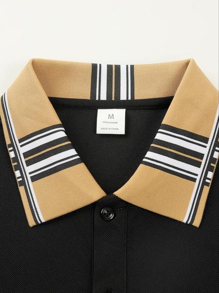 3pc A672 Lion Print British Style Men's Casual Short Sleeve Shirt, Golf Sports Polo Shirt, Golf Tournament Shirt, Summer Fitted Outdoor Wear 3pc A672 Lion Print British Style Men's Casual Short Sleeve Shirt, Golf Sports Polo Shirt, Golf Tournament Shirt, Summer Fitted Outdoor Wear