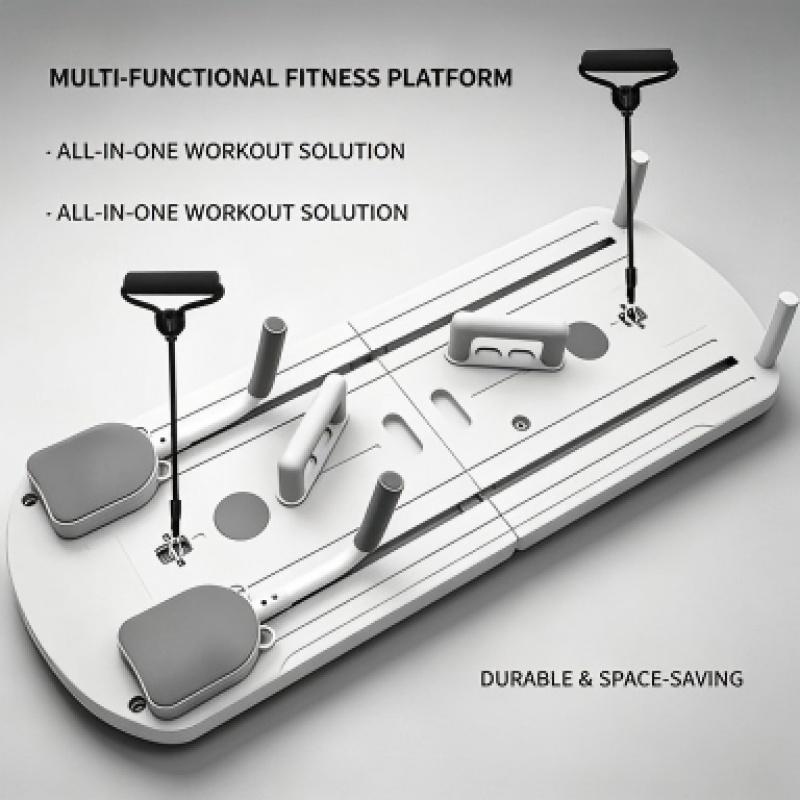 Heavy-Duty Foldable Exercise Platform, 300LB Load Capacity, Space-Saving Training Board for All Fitness Levels, Black/Pink/Purple