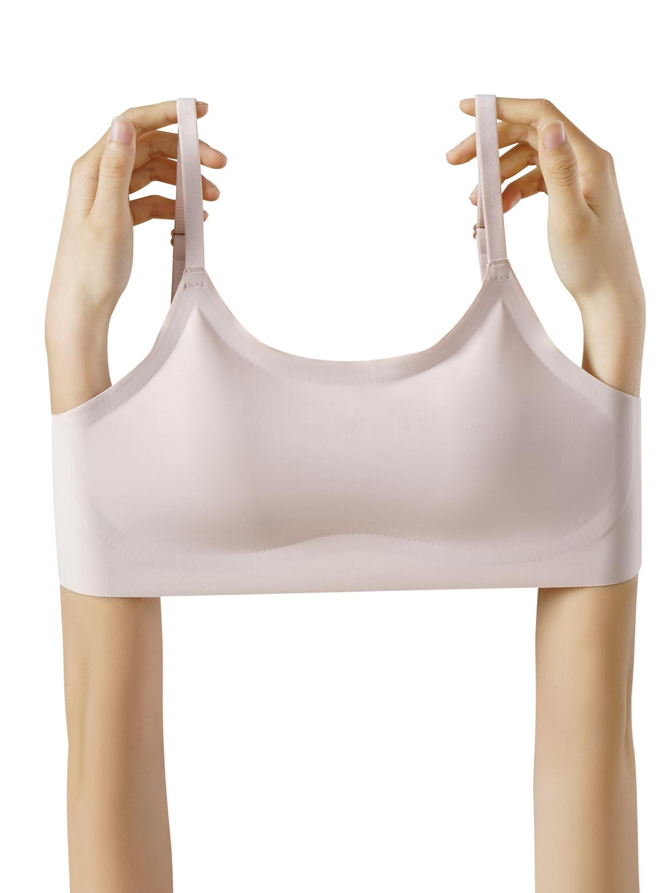 3-Piece Teen Girls Youth Underwear Set, Includes Comfortable Padded Bra, Solid Brami Tank, Solid Colors with Cartoon Patterns, Suitable for All Seasons, Everyday Wear Underwear
